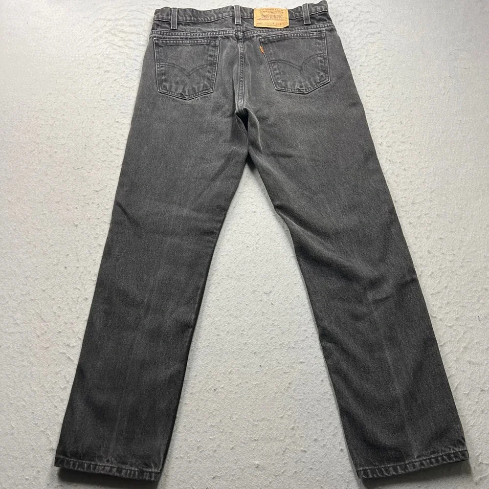 Vintage Levis 505 Orange Tab Jeans Men 33x30 Faded Black Straight Leg 40505-4159